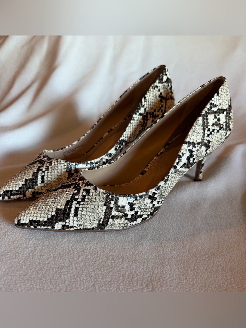 Charles David Dress Pumps Womens 8.5 Multicolor Angelica Snake Stiletto Heels - Picture 4 of 13